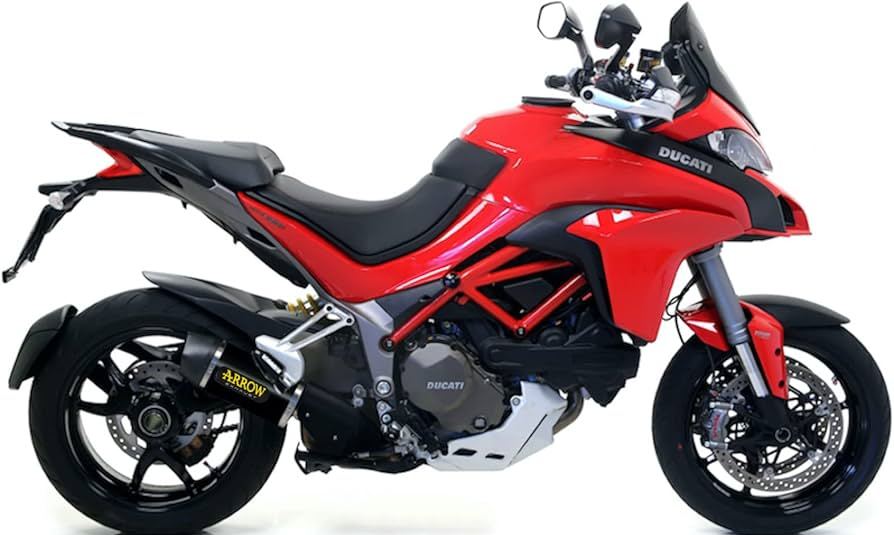 71832AKN Arrow Indy Race Exhaust, Aluminum Dark for Ducati Multistrada 1200 /1260 2015-2020