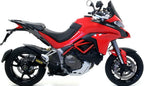 71832AKN Arrow Indy Race Exhaust, Aluminum Dark for Ducati Multistrada 1200 /1260 2015-2020