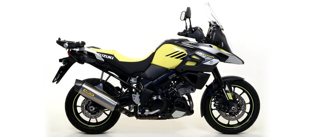 Arrow Suzuki Dl 1000 V-Strom V-Strom 1000 / 1050 2014-2019 Homologated Aluminium Maxi Race-Tech Silencer With Carbon End Cap For Original Collectors 71816ak