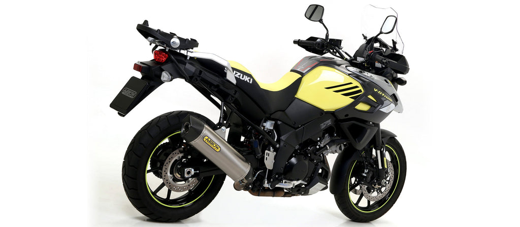 Arrow Suzuki Dl 1000 V-Strom V-Strom 1000 / 1050 2014-2019 Homologated Aluminium Maxi Race-Tech Silencer With Carbon End Cap For Original Collectors 71816ak