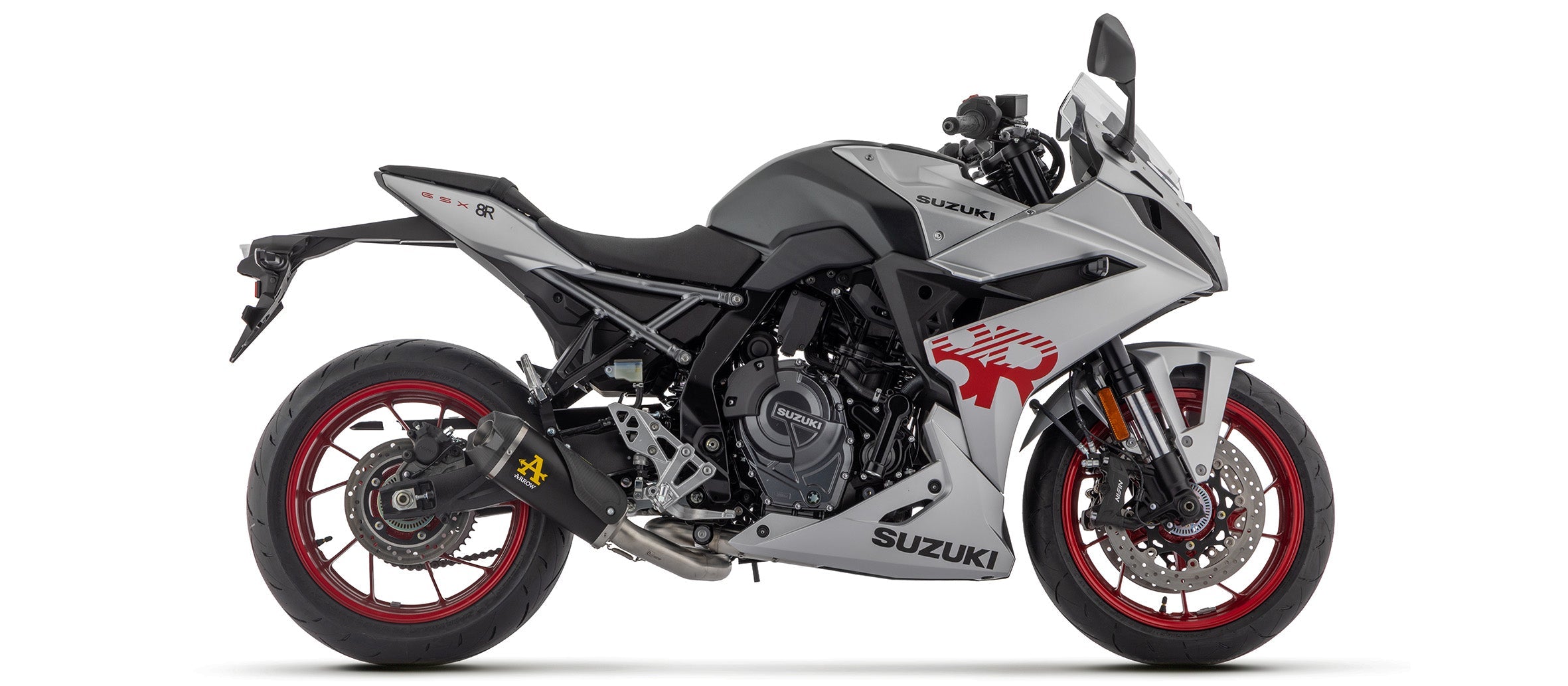 71979PKN Arrow Works HOMOLOGATED NICHROM "DARK" full system with Catalytic converter SUZUKI GSX-8S /R 2022-2025