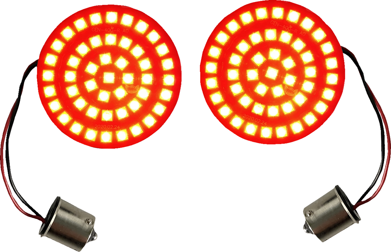 CUSTOM DYNAMICS Turn Signal Insert - LED / Red / 1156 2020-2158