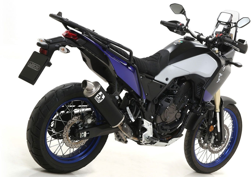 Arrow Yamaha Tenere 700 2019-2024 Homologated Indy Race Aluminum Dark Exhaust With Welded Link Pipe 72628aon