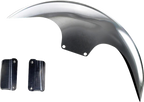 PAUL YAFFE BAGGER NATION Front Fender With Fork Adapters - Cafe Front Fender / OEM 19" Wheel / With Satin Finish Fork Adapters / HD 1401-1165