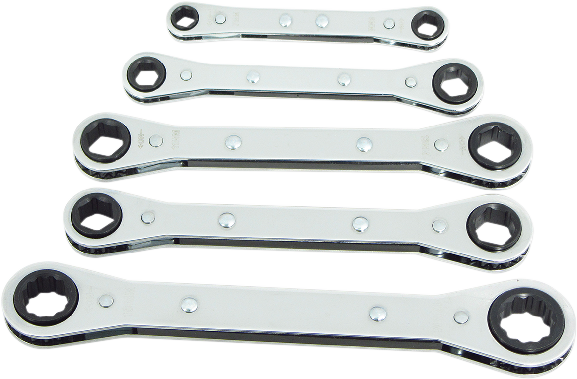 LANG TOOLS Ratcheting Wrench Set - Wrench Set / Ratcheting Offset / SAE 3850-0440