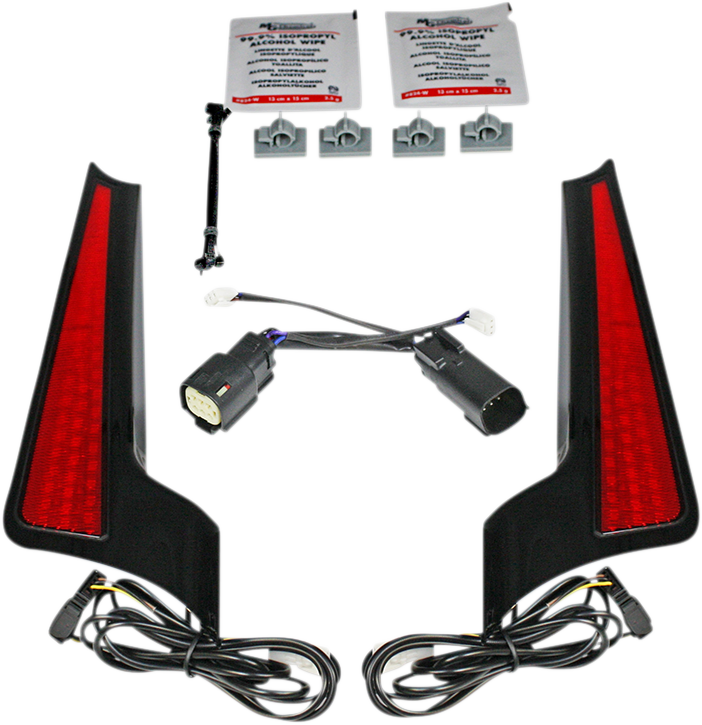 CUSTOM DYNAMICS Fascia LED Light Panels - Black/Red 2040-2512