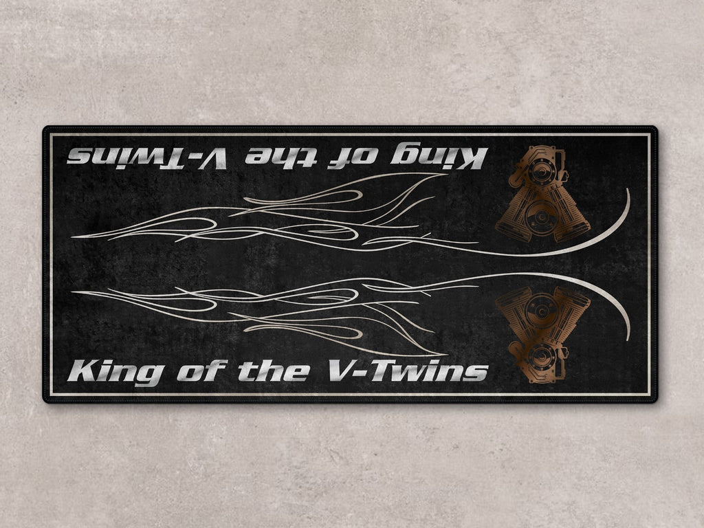 MPM Motorcycle Mat for Cruiser Motorcycle "King of the V-Twins" - MM7302