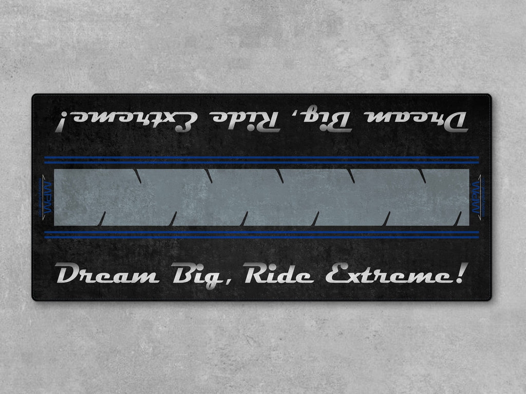 MPM Motorcycle Mat for Cruiser Motorcycle "Dream Big, Ride Extreme" - MM7310