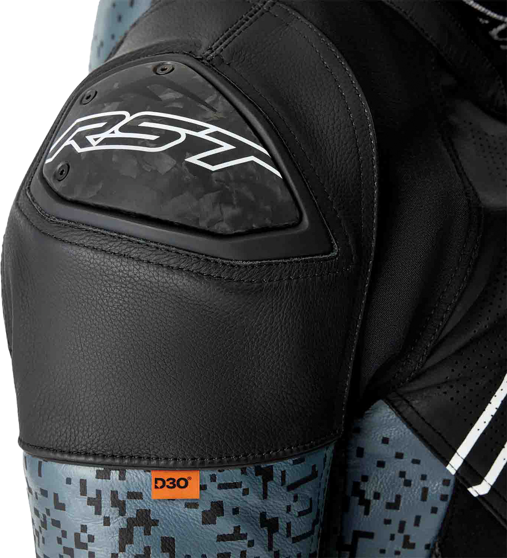 RST Pro Series Supersport-K CE Men's Leather Jacket - Grey / Black - View 22