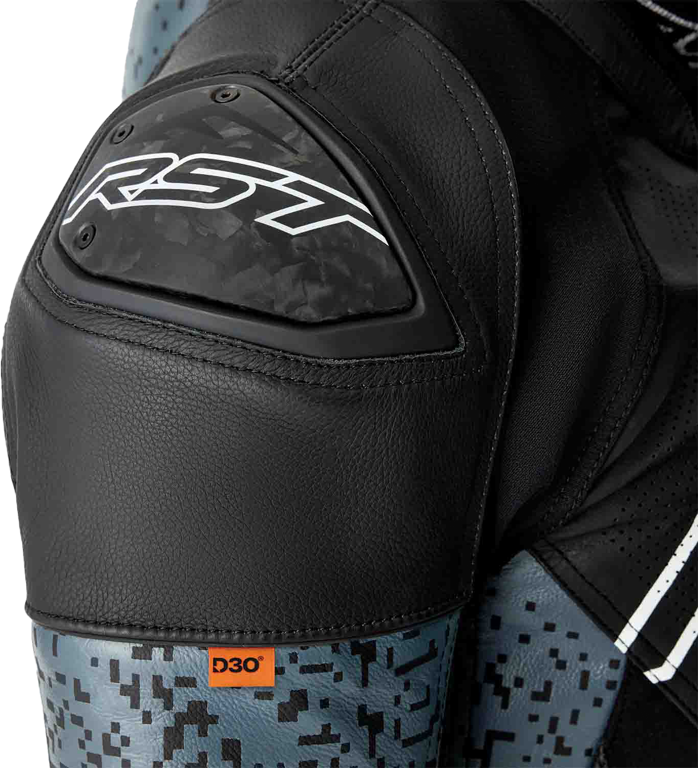 RST Pro Series Supersport-K CE Men's Leather Jacket - Grey / Black - View 22