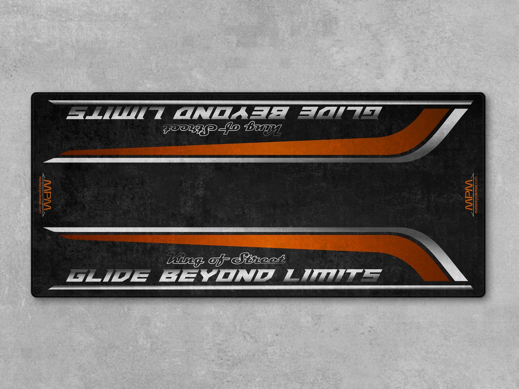 MPM Motorcycle Mat for Cruiser Motorcycle "Glide Beyond Limits - King of Street" - MM7349