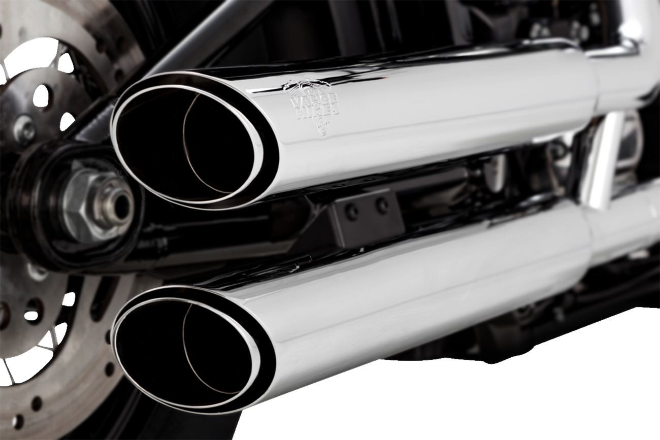 3" Twin Slash Slip-On Muffler - Chrome