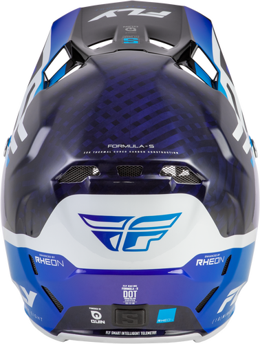 FLY Racing Formula S Carbon Byte Youth Helmet (2026) - Blue Carbon / Blue / White - View 23
