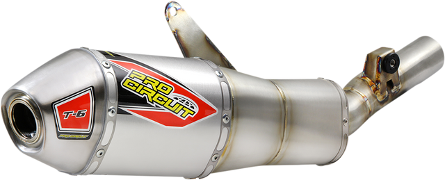 Pro Circuit T-6 Slip-On Muffler - Stainless Steel / Honda 450 1821-2047