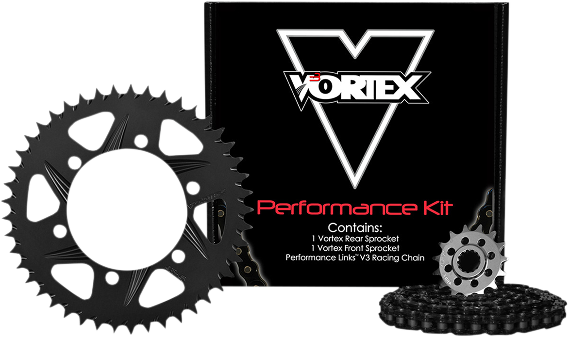 VORTEX Chain and Sprocket Kit - HFRA - Black - Honda CBR500R CK2269