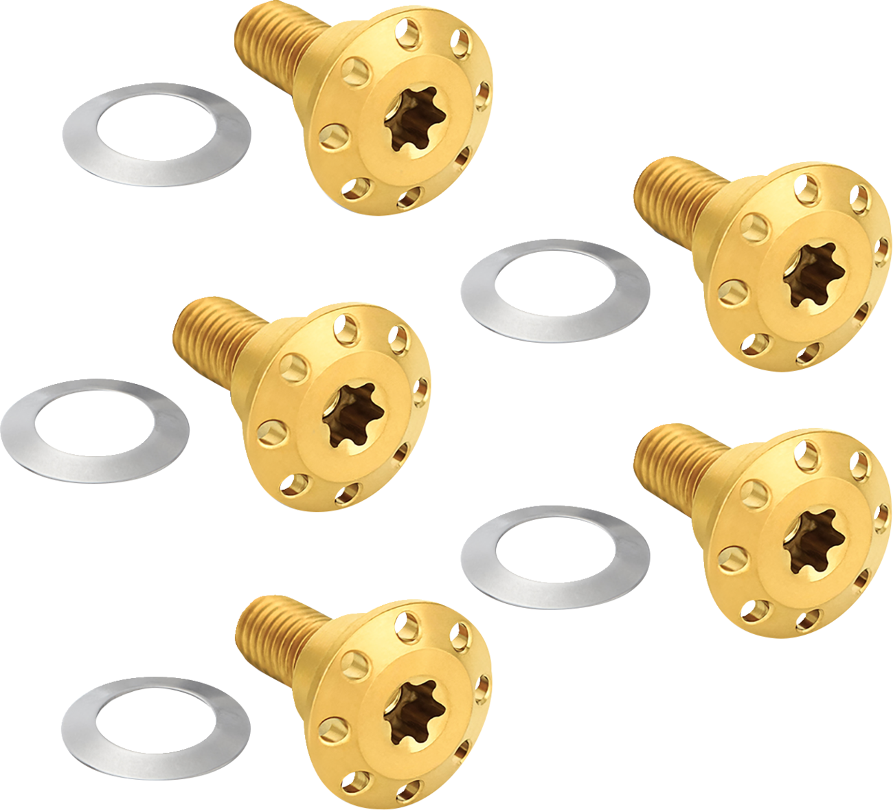 ARLEN NESS Bolt Kit - Holeshot/Front/Floating/Brake Rotor / Spoke Mount / Gold / 5 Pack 2401-1716