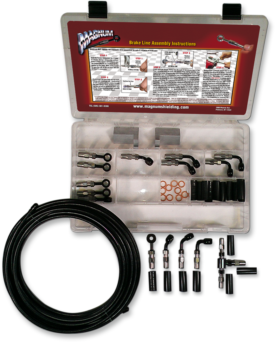 MAGNUM SHIELDING BYO® Build-Your-Own Brake Line Basic Builder Kit - BYO Brake Line Basic Builder Kit / Black 1741-4463