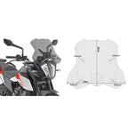 GIVI 7710D Specific Screen Smoked for KTM 390 Adventure, KTM 790 Adventure, and KTM 790 Adventure R