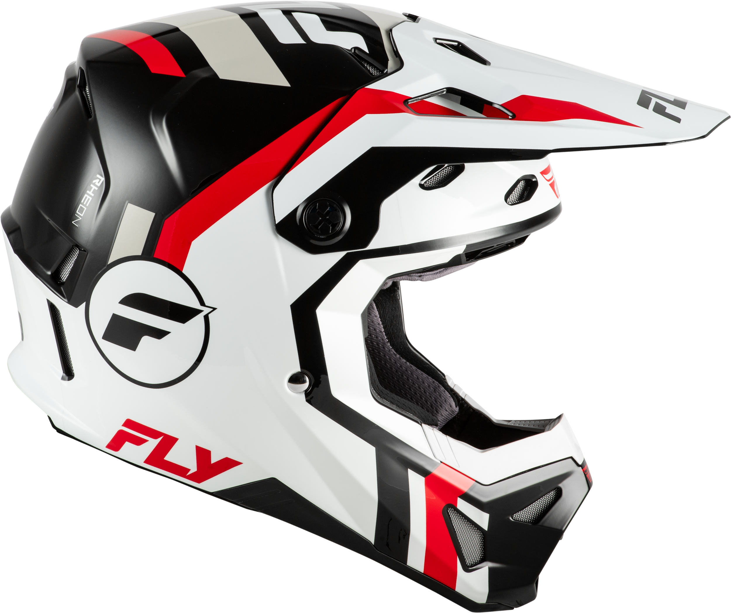 FLY Racing Formula CP Seal Helmet (2026) - White / Black / Red - View 16