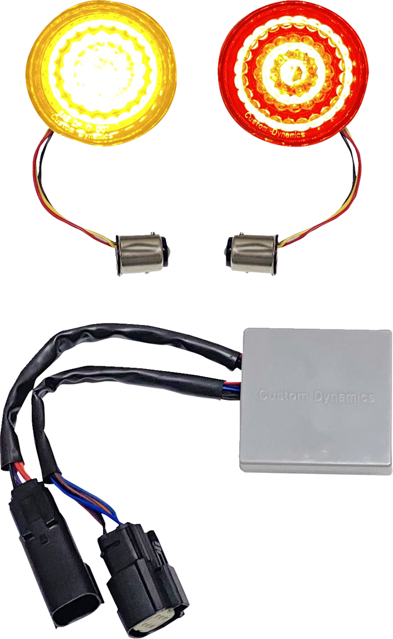 CUSTOM DYNAMICS Turn Signal Inserts - Amber/Red / Harley-Davidson® 2020-1995