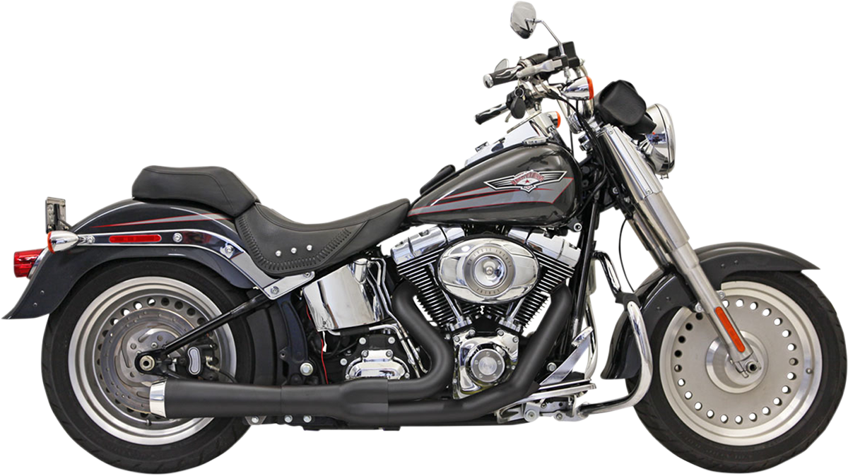 2:1 Exhaust - Black - Short - Softail