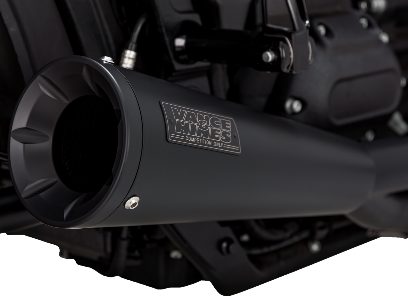 2-into-1 Upsweep Exhaust System - Black - Stainless Steel