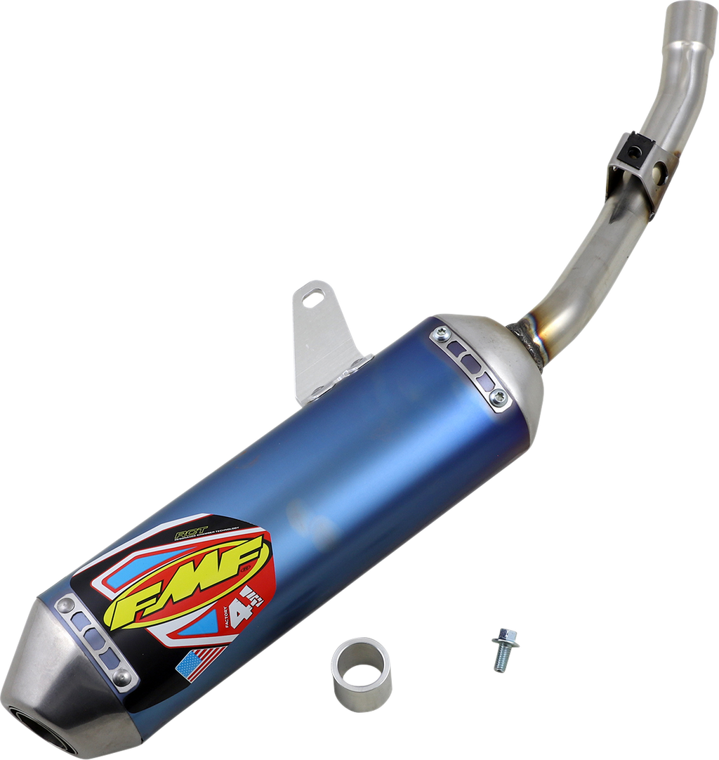 FMF Racing Kawasaki KLX140 2008-2020; Kawasaki KLX140F 2021; Kawasaki KLX140G 2017-2020; Kawasaki KLX140R F / KLX140R L 2022-2026 KAW KLX140/L/G'08-26 S/S ANO TI MINI Factory 4.1 Slip-On MFLR 042383