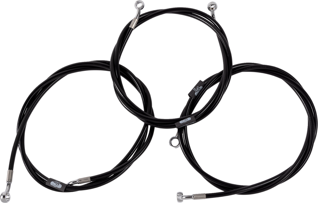 LA CHOPPERS Brake Line Kit - Brake Line / Black 1741-6517