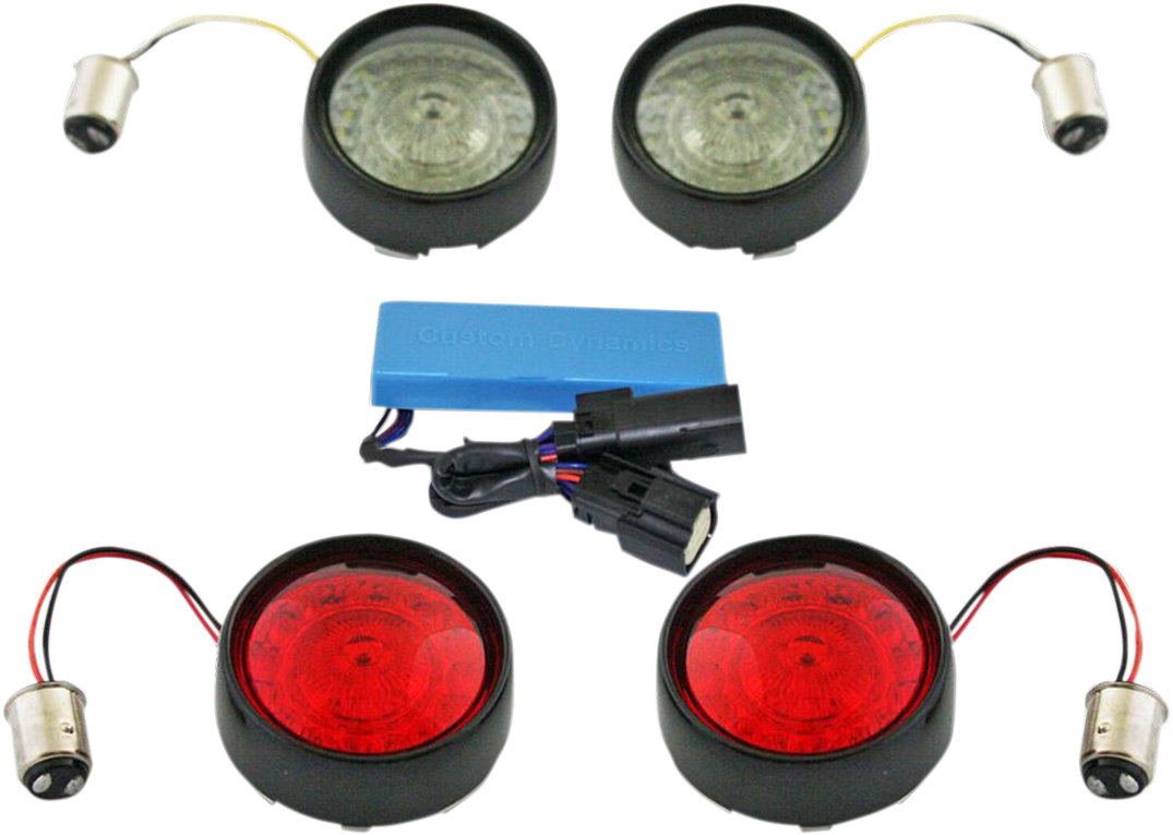 CUSTOM DYNAMICS Full Bullet Turn Signal Conversion Kit - Black 2020-1599