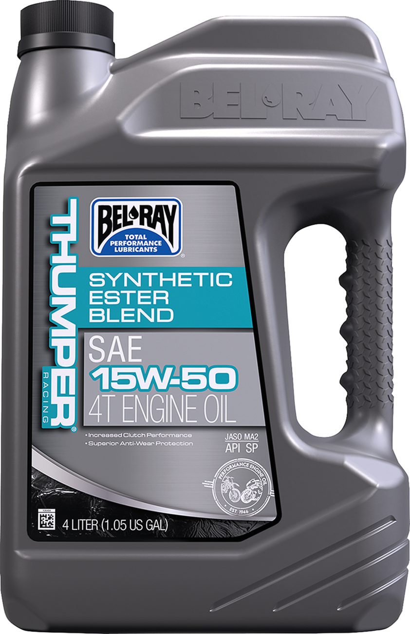 BEL-RAY Thumper Synthetic Blend 4T Oil - 15W-50 / 4L 3601-0166