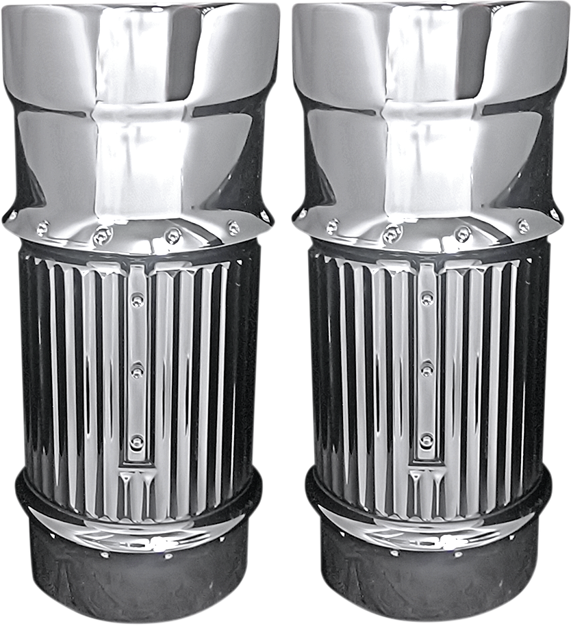 COVINGTONS Fork Leg Bells - Chrome / Dimpled 0411-0105