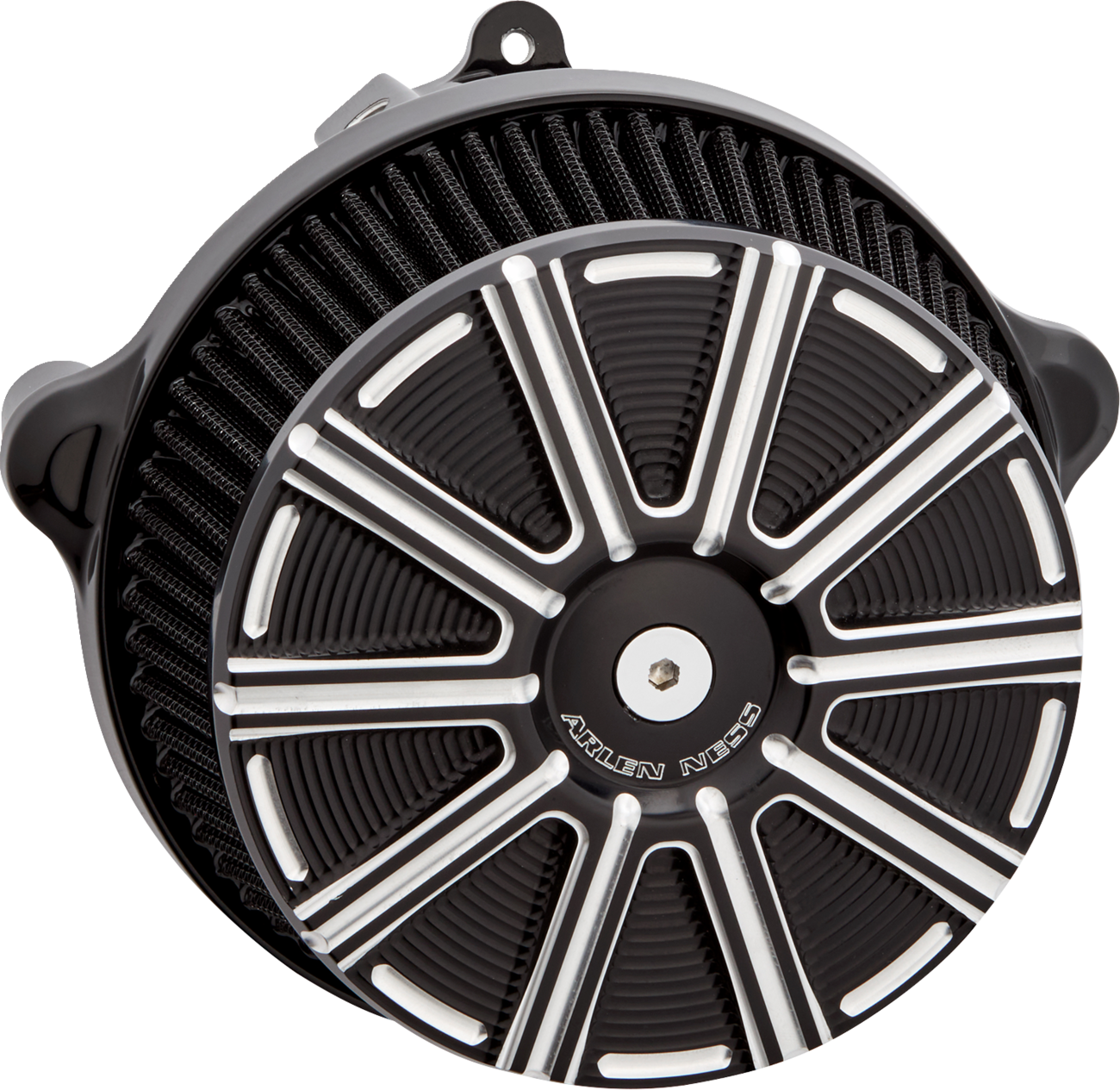 ARLEN NESS Big Sucker™ Stage 1 Air Cleaner Kit with Cover - 10 Gauge / Black with Machined Accents 1010-3257