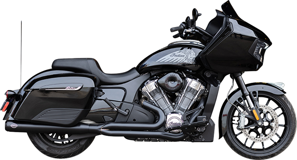 2-into-1 Qualifier Exhaust System - Guardian Black - 49 State - Indian with PowerPlus