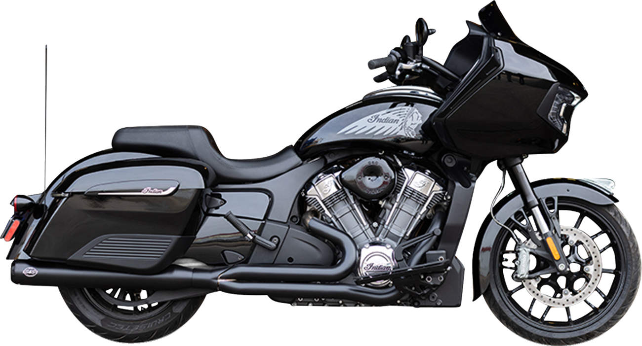 2-into-1 Qualifier Exhaust System - Guardian Black - 49 State - Indian with PowerPlus
