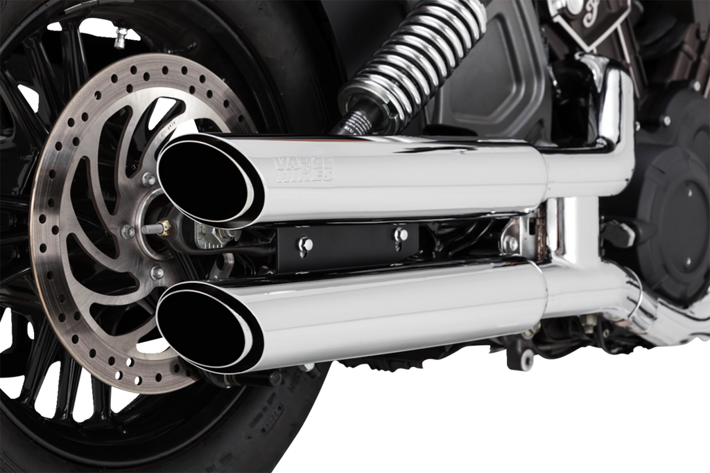3" Twin Slash Slip-On Mufflers - Chrome