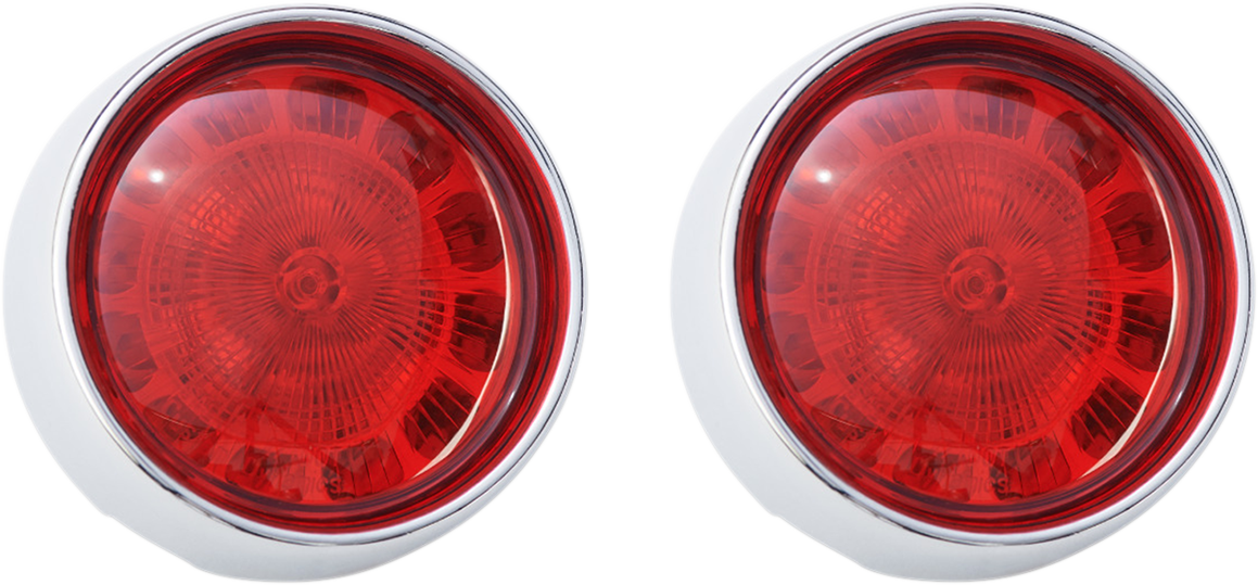 CUSTOM DYNAMICS Bullet Turn Signal - 1156 / Chrome / Red Lens 2020-1692