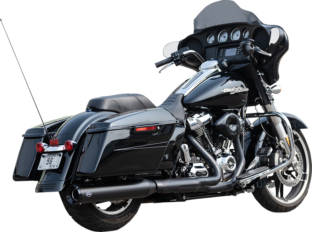 2-into-1 Swindler Exhaust Conversion Kit - 4-1/2" - Black - M8 Touring