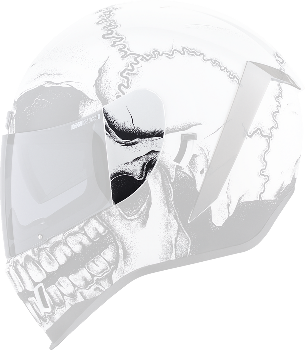 ICON Airform™ Helmet Side Plates — Crestfallen - Airform™ Side Plates / Crestfallen / White 0133-1733