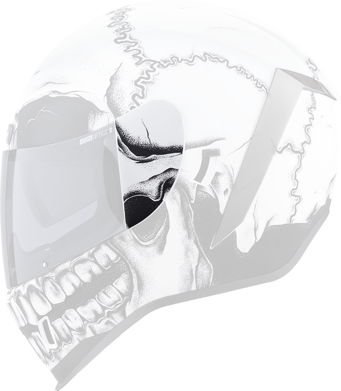 ICON Airform™ Helmet Side Plates — Crestfallen - Airform™ Side Plates / Crestfallen / White 0133-1733