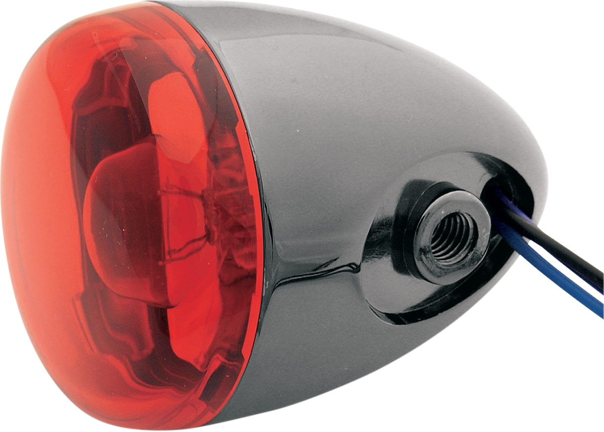 CHRIS PRODUCTS Turn Signal - Black Nickel/Red 2020-0156