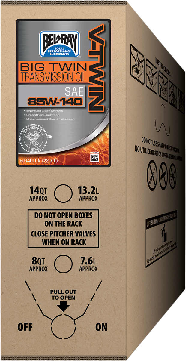 BEL-RAY Big Twin Transmission Oil - 6 U.S. gal. / Bag-In-Box 3603-0078