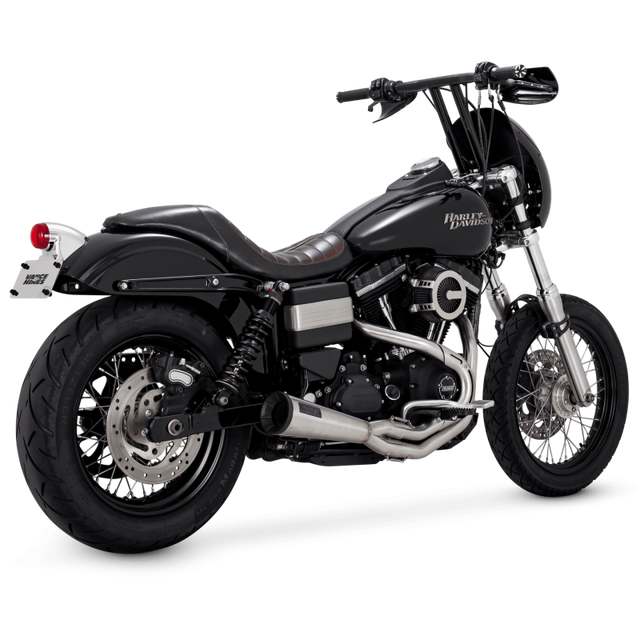Vance & Hines 2-into-1 Upsweep Exhaust System - Brushed - Stainless Steel