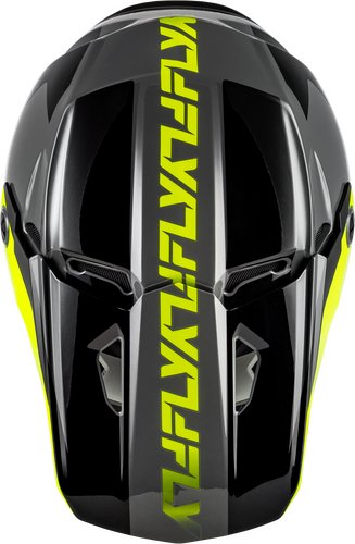 FLY Racing Kinetic Crest Helmet (2026) - Grey / Black / Hi-Viz Yellow - View 27