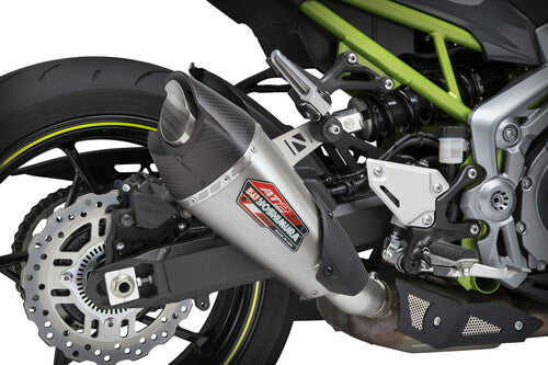 Yoshimura Z900 17-24 AT2 Stainless Slip-On Exhaust, w/ Stainless Muffler