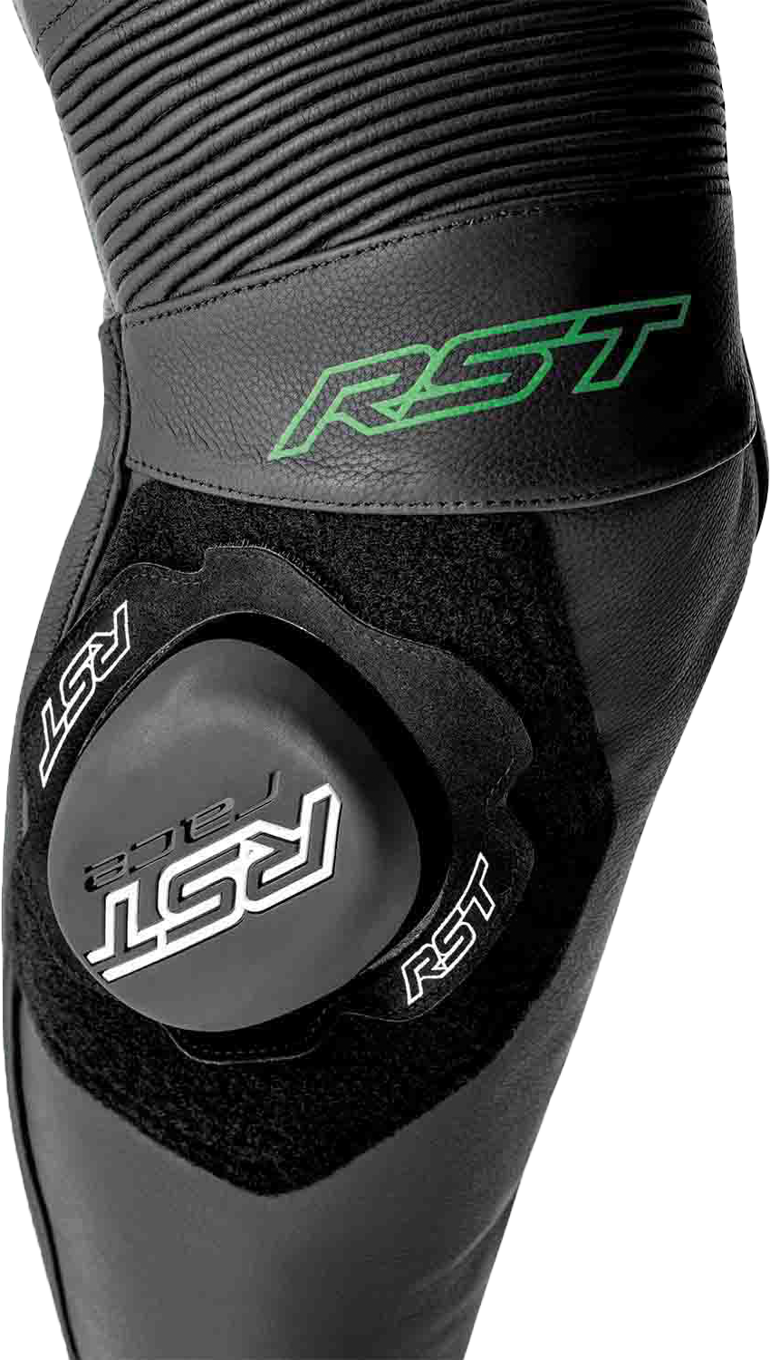 RST S1 D3O Leather Suit - Black / Grey / Fluorescent Green - View 22
