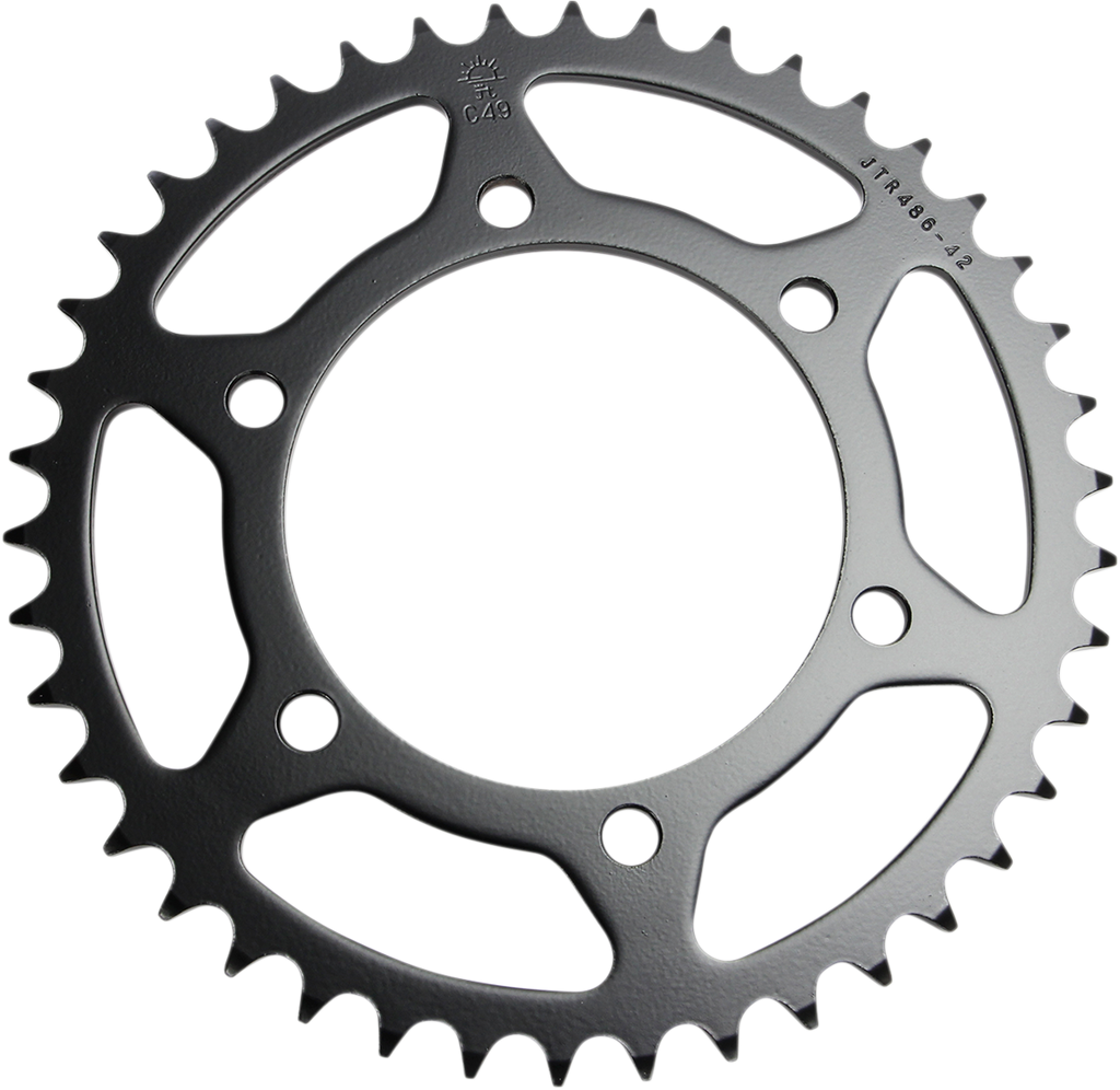 JT SPROCKETS Steel Rear Sprocket - Sprocket / Rear / Kawasaki/Yamaha / 42-Tooth JTR486-42