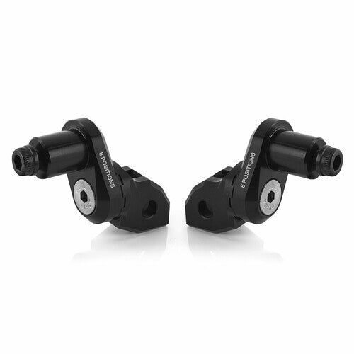 Rizoma Footpeg Mount Kit - Eccesntric Rider Adjust Black Pair - PE772B