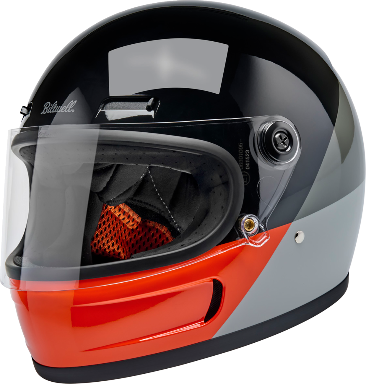 BILTWELL Gringo SV Helmet - Intersection / Black/Orange/Gray / XL 0101-20374