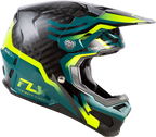 FLY Racing Formula S Carbon Byte Youth Helmet (2026) - Black Carbon / Teal / Lime - View 30