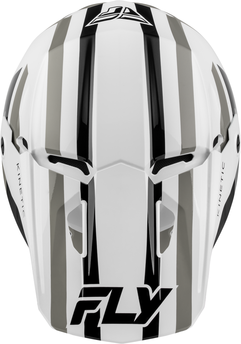 FLY Racing Kinetic Sync Helmet (2027) - White / Black / Grey - View 12